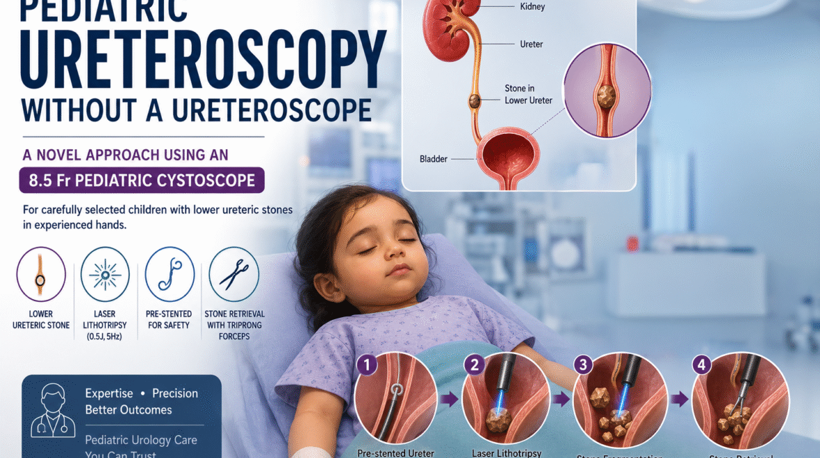 Pediatric Ureteroscopy in a 2-Year-Old Without a Ureteroscope: A Novel Approach to Treating Ureteric Stones