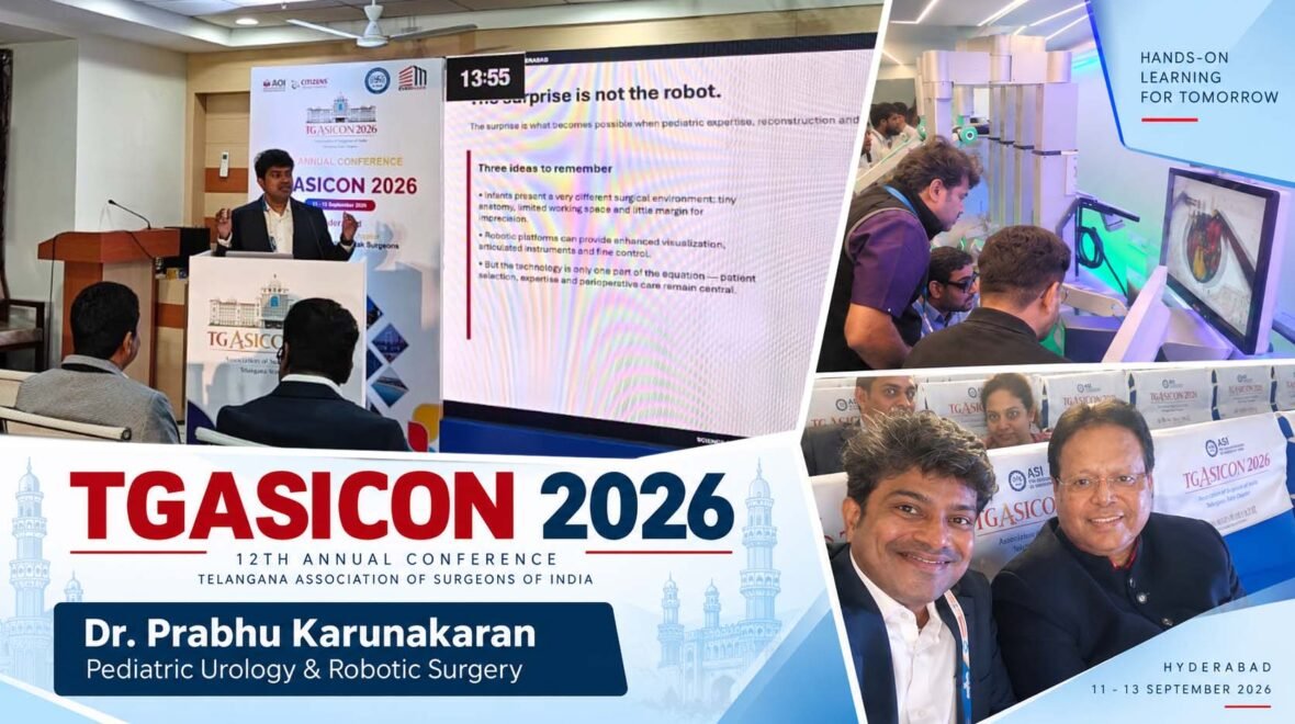 TGASICON 2026: Dr. Prabhu Karunakaran Highlights Precision and the Role of Robotics in Paediatric Urological Surgery